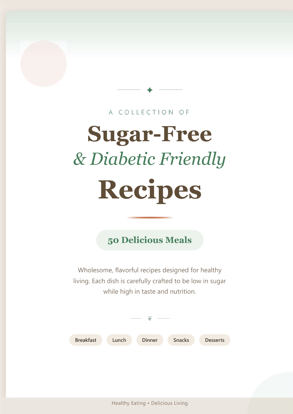 Sugar-Free & Diabetic Friendly Recipes Cover